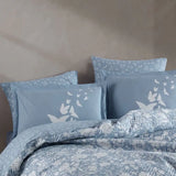 Hobby Hira Blue - Double Poplin Quilted Duvet Cover Set