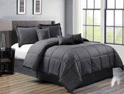 7-Piece Charcoal Down Alternative Soft Comforter Bedding Set