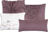 7 Piece Comforter Set Purple Floral Soft Bedding Set