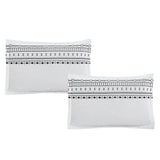 7 Piece Comforter White Minimal Tribal Geometric Bedding Set