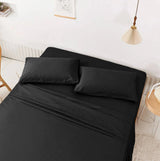 Black Extra Soft Cozy Sheet Set 12" Deep Pocket