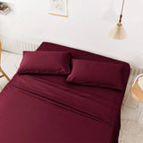 Burgundy Luxury Extra Soft Cozy Sheet Set 12" Deep Pocket