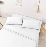 White Luxury Extra Soft Cozy Sheet Set 12" Deep Pocket