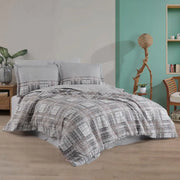 Hobby Lucia Gray - Single Poplin Quilted Duvet Cover Set