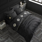 Hobby Elegant Olympos Black - Double Embroidery Satin Duvet Cover Set