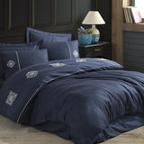 Hobby Elegant Zeugma Navy Blue - Double Embroidery Satin Duvet Cos