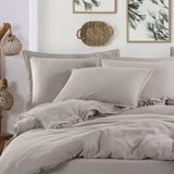 Hobby Muslin Double Duvet Cover Set - Capuccino