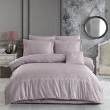 Hobby Queen 800 TC Satin Double Duvet Cover Set - Ash Purple