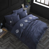 Hobby Elegant Olympos Navy Blue - Double Embroidery Satin Duvet Cover Set