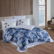 Hobby Lilian - Blue Double 300TC Satin Duvet Cover Set