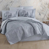 Hobby Tully Gray - Single Poplin Quilted Duvet Cover Set