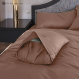 Clay - Cotton Sateen 3 Piece Duvet Cover Set | 4 Piece Sheet Set |