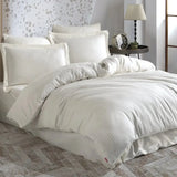 Hobby Striped Cream - Double Jacquard Satin Duvet Cover Set