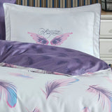 Hobby Paradise Purple - Double Satin Duvet Cover Set