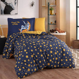 Hobby Space Navy Blue - Poplin Studio Single Duvet Cover Set