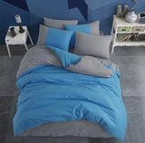 Hobby Diamond Blue - Poplin Double Duvet Cover Set