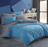 Hobby Diamond Blue - Poplin Double Duvet Cover Set