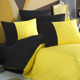 Hobby Diamond Yellow - Black - Poplin Single Duvet Cover Set