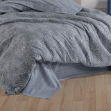 Hobby Silvana Gray - Single Poplin Quilted Duvet Cover Set