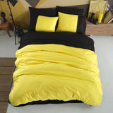 Hobby Diamond Yellow - Black - Poplin Double Duvet Cover Set