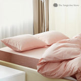 Light Pink - 100% Cotton 3 Piece Duvet Cover Set | 4 Piece Sheet Set |