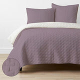 Light Mauve - 3-Piece Quilt Bedding with Pillowcases | Lightweight Bla