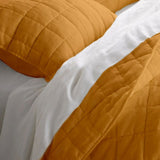 MustardYellow - 3Piece Quilt Bedding with Pillowcases | Lightweight