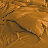 Mustard Yellow - Cotton Sateen 3 Piece Duvet Cover Set | 4 Piece Sheet