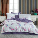 Hobby Paradise Purple - Double Satin Duvet Cover Set