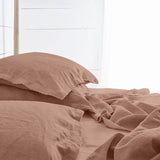 Raw Edged Clay - 100% Pure Linen | Linen Cotton Mix | 3 Piece Duvet