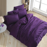 Hobby Striped Purple - Double Jacquard Satin Duvet Cover Set