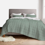 SageGreen - 3-Piece Quilt Bedding with Pillowcases | Lightweight