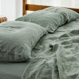 Sage Green - 100% Pure Linen | Linen Cotton Mix | 3 Piece Duvet Cover