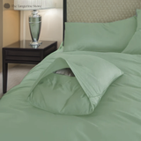 Sage Green - Cotton Sateen 3 Piece Duvet Cover Set | 4 Piece Sheet Set