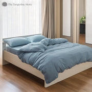 Sky Blue - 100% Cotton 3 Piece Duvet Cover Set | 4 Piece Sheet Set |