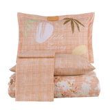 Hobby Lily Salmon- Poplin Double Duvet Cover Set