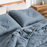 Teal Blue - 100% Pure Linen | Linen Cotton Mix | 3 Piece Duvet Cover