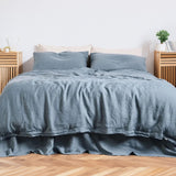 Teal Blue - 100% Pure Linen | Linen Cotton Mix | 3 Piece Duvet Cover