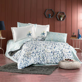 Hobby Frame Navy Blue - Poplin Double Duvet Cover Set