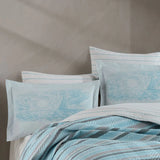 Hobby Talisa Aqua - Double Poplin Quilted Duvet Cover Set