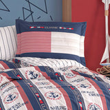 Hobby Marin Navy Blue - Poplin Studio Single Duvet Cover Set