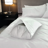 White - Cotton Sateen 3 Piece Duvet Cover Set | 4 Piece Sheet Set |