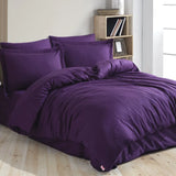 Hobby Striped Purple - Double Jacquard Satin Duvet Cover Set