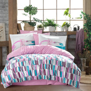 Hobby Mikado Pink - Poplin Double Duvet Cover Set