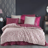 Hobby Leona Claret Red - Double Satin Duvet Cover Set