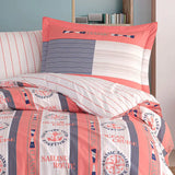 Hobby Marin Salmon - Poplin Studio Single Duvet Cover Set