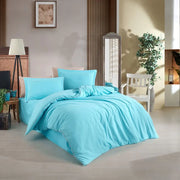 Hobby Twill Double Duvet Cover Set - Aqua