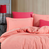 Hobby Twill Double Duvet Cover Set - Salmon