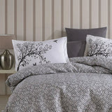 Hobby Arianna Gray - Double Poplin Kapitone Duvet Cover Set - Sprout & Snooze