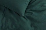 Dark Green - 100% Cotton 3 Piece Duvet Cover Set | 4 Piece Sheet Set |